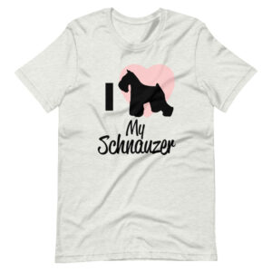 “I LOVE MY SCHNAUZER” Classic Pet Schnauzer Dog Design T-Shirt