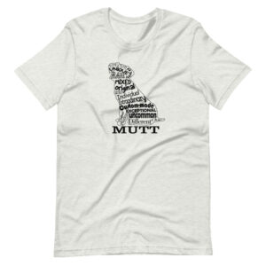” MUTT” Mutt Dog Shape Design T-Shirt