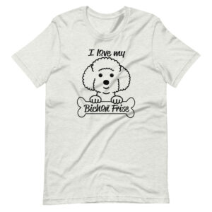 “I LOVE MY BICHON FRISE” Pet / Dog Design T-Shirt