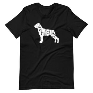“ROTTWEILER”  Dog Shape Text Design T-Shirt
