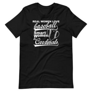 “Real Women Loves Baseball” Sports / Baseball Quote Design T-Shirt
