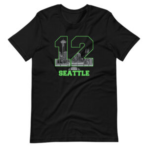 “12 SEATTLE”  Classic State Design T-Shirt