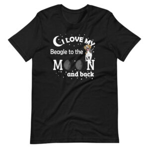 “I LOVE MY BEAGLE TO MOON AND BACK” Pet / Dog classic Design T-Shirt