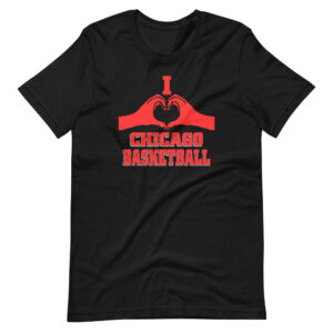 ” I LOVE CHICAGO BASKETBALL” Basketball / Fan Design T-Shirt