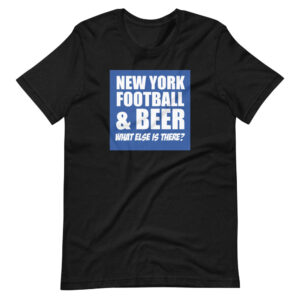 ” NEW YORK FOOTBALL & BEER” Football / Sports Classic Design T-Shirt