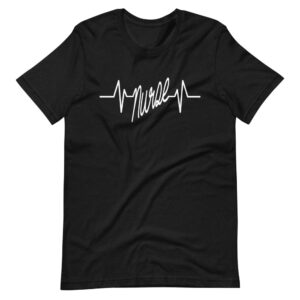 “NURSE”  Heartbeat Nurse text Design T-Shirt