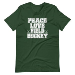 “PEACE LOVE FIELD HOCKEY” Field Hockey Classic Quote Design T-Shirt