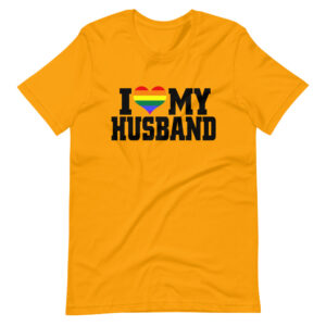 ” I LOVE MY HUSBAND ”  LGBT Classic Design Design T-Shirt