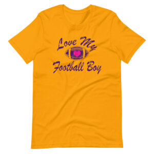 ” Love My Football Boy ” Sports / Football Classic Design T-Shirt