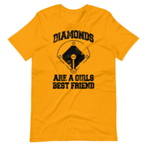 “DIAMONDS ARE A GIRLS BEST FRIEND”  Softball / Sport Design T-Shirt