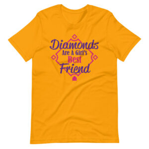 “DIAMONDS ARE A GIRL’S BEST FRIEND” Baseball / Sport Design T-Shirt