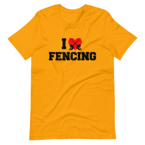 “I LOVE FENCING” Fencing Classic Sport Design T-Shirt