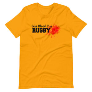 “GIVE BLOOD PLAY RUGBY” Rugby Classic Sport Design T-Shirt