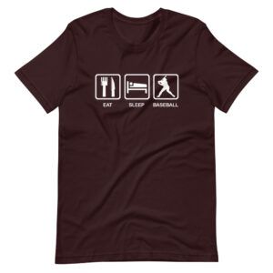 “EAT, SLEEP, BASEBALL” Baseball / Sports Design T-Shirt