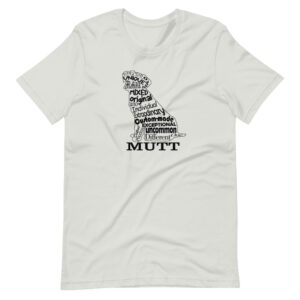 ” MUTT” Mutt Dog Shape Design T-Shirt