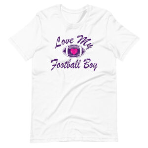 ” Love My Football Boy ” Sports / Football Classic Design T-Shirt