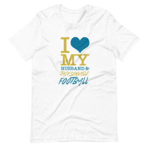 ” I Love My Husband & Football ” Football / Classic Sport Design T-Shirt