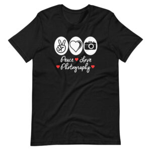 ” PEACE, LOVE, PHOTOGRAPHY ” Photography Classic Design T-Shirt