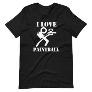 ” I LOVE PAINTBALL ” Paintball Classic Design T-Shirt