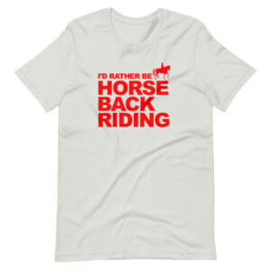 “I’D RATHER BE HORSE BACK RIDING” Horse Riding Classic Design T-Shirt