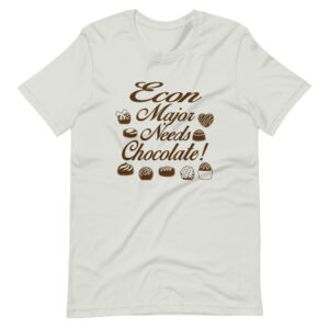 “ECON MAJOR NEEDS CHOCOLATE” Profession / Econ Major Design T-Shirt
