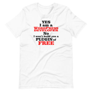 “YES I AM A WORDPRESS DEVELOPER”  Developer Funny Classic Design T-Shirt