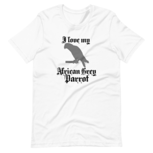 “I Love my African Grey Parrot” Classic Pet Design T-Shirt