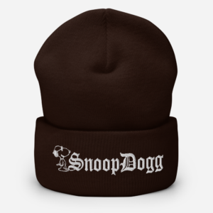 Cuffed Beanie with “Snoopy / SnoopDogg” white text Classic Design