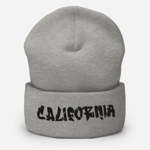 Cuffed Beanie with “CALIFORNIA” Black text Classic Design