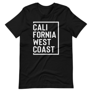 “California West Coast” Classic Text Design T-Shirt