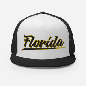 Classic Trucker / Snap Back Cap  with “Florida” Text Design