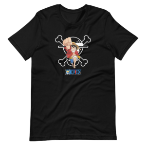One Piece Anime / Monkey D. Luffy & Pirate logo Design T-Shirt
