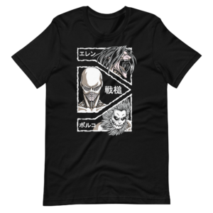 Attack On Titan Classic Anime Character Design T-Shirt